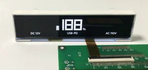 Segment LCD Module Dawb Hauv Dub
