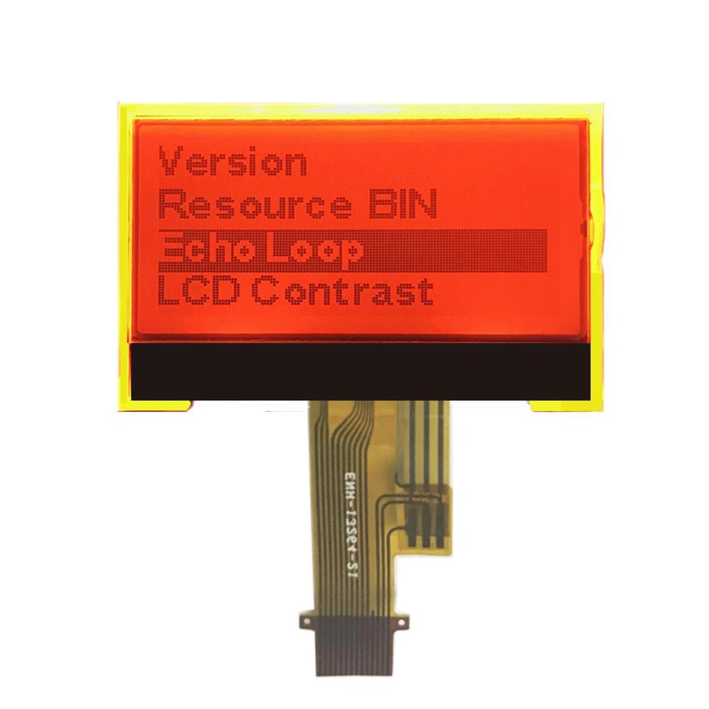 Teeb Duab Lcd 128X64 Nrog Txiv Kab Ntxwv Thiab Xiav Backlight